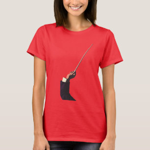 Camiseta Música antigua, mano del director sosteniendo una 