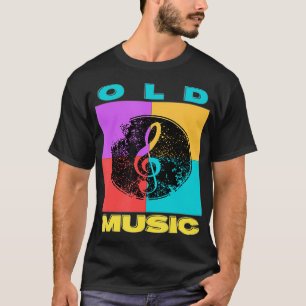 Camiseta Música Antigua Retro Clef G Musical Para Músicos Y