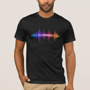 Camiseta Música audaz Onda DJ multicolor, audio