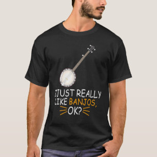 Camiseta Música Banjo Me Gusta Realmente Banjos Ok