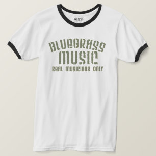 Camiseta Música Bluegrass Músicos de verdad sólo textos 