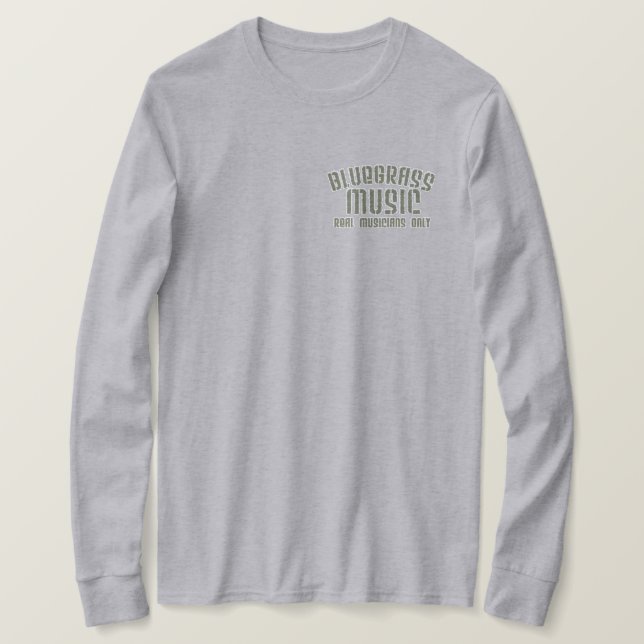 Camiseta Música Bluegrass Músicos de verdad sólo textos de  (Anverso del diseño)