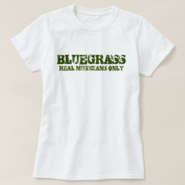 Camiseta Música Bluegrass Músicos reales sólo texto duro