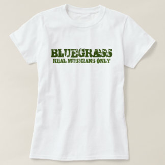 Camiseta Música Bluegrass Músicos reales sólo texto duro