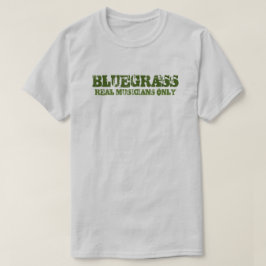 Camiseta Música Bluegrass Músicos reales sólo texto duro