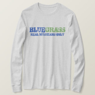 Camiseta Música Bluegrass Músicos reales sólo texto duro