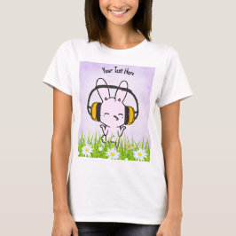 Camiseta música bunny lisen , editable