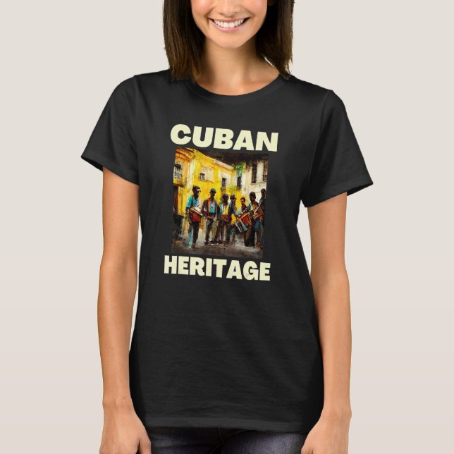 Camiseta Música callejera del patrimonio cubano Sol Música  (Anverso)