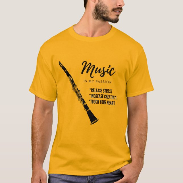 Camiseta Música clarinete (Anverso)
