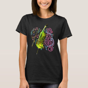 Camiseta Música clásica Cellista Músico Heart Treble Clef