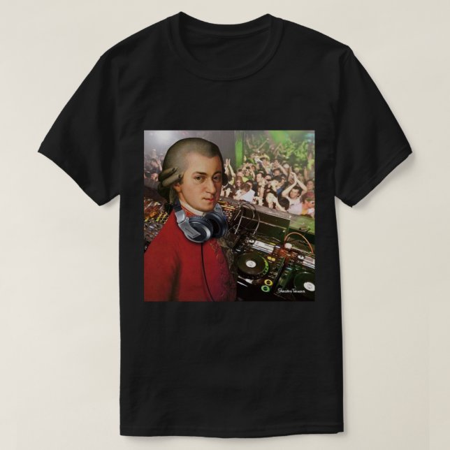 Camiseta Música clásica de Mozart [CC-CatCow] (Diseño del anverso)