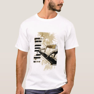 Camiseta música clásica del piano