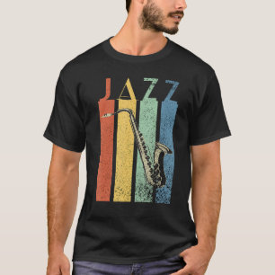 Camiseta Música clásica saxofonista de jazz vintage