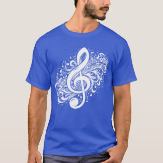 Camiseta Música Clef con chapa de época divertida