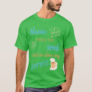 Camiseta Música Coffee Lovers divertido