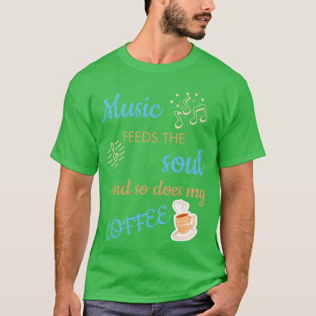 Camiseta Música Coffee Lovers divertido (Anverso)