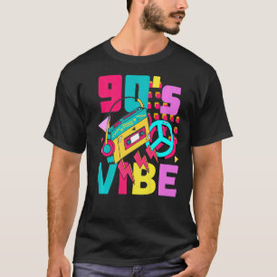 Camiseta Música colorida de los años 90 Fiesta de disfraces