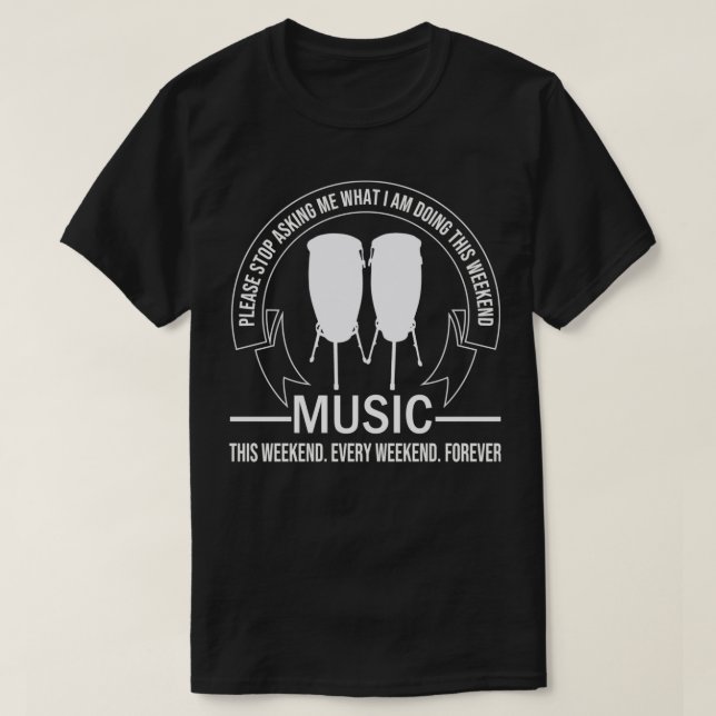 Camiseta Música Conga Jugadora Congas Congas  (Diseño del anverso)