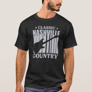 Camiseta Música Country Clásica de Nashville Guitarra Tenne