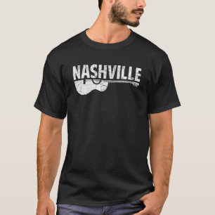 Camiseta Música Country de Nashville Tennessee Guitarra Ret