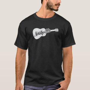 Camiseta Música Country de Nashville Tennessee Guitarra Ret