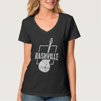 Camiseta Música Country de Nashville Tennessee Guitarra Ret