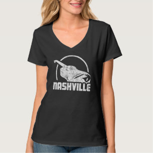 Camiseta Música Country de Nashville Tennessee Guitarra Ret