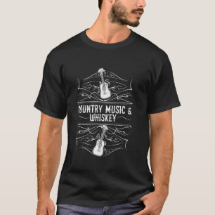 Camiseta Música country y vaquero western de whisky
