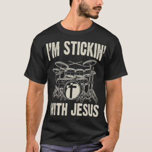 Camiseta Música cristiana Funny Drum Jesus Rock Drummer Gi