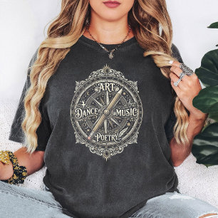 Camiseta Música Danza Poesía Arte Brújula Creativa