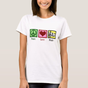 Camiseta Música de amor de paz