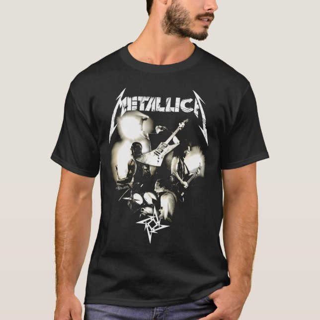 Camiseta Música de amor Metalizado N Guitarra Rock Lover Ho (Anverso)