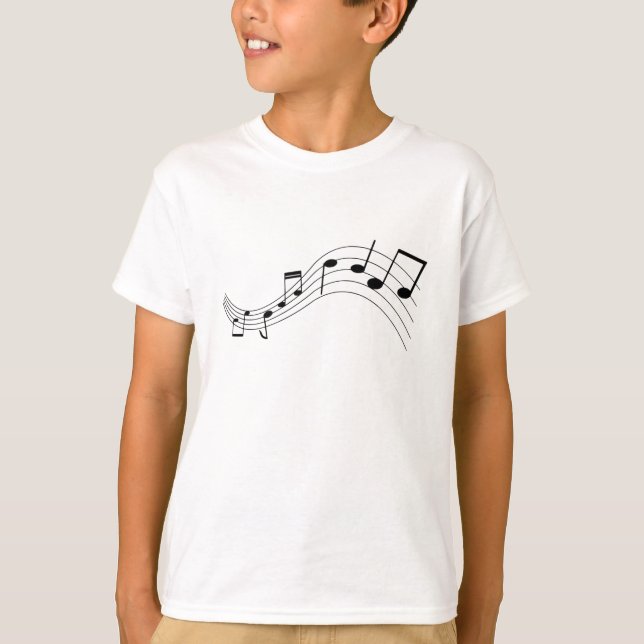 Camiseta ¿Música de amor? Obtén el té musical masculino o f (Anverso)