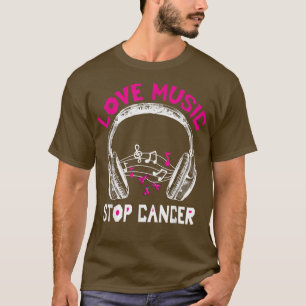 Camiseta Música de amor para evitar el cáncer de camisas St