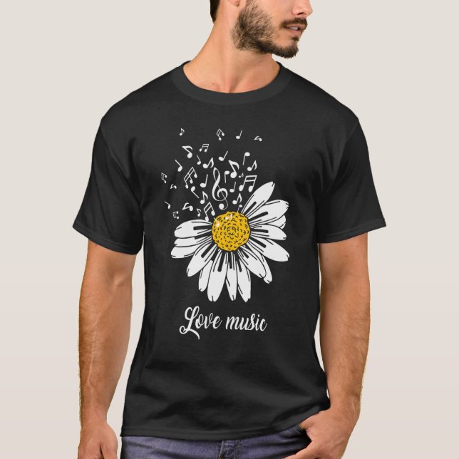 Camiseta Música De Amor Y Crisantemo (Anverso)