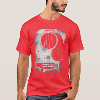 Camiseta Música de arte de guitarra Si Guitarra acústica de
