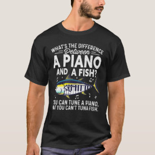Camiseta Música de atún de piano chiste sarcástico