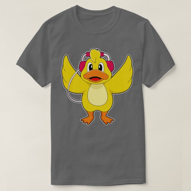 Camiseta Música de audífono de Duck (Diseño del anverso)