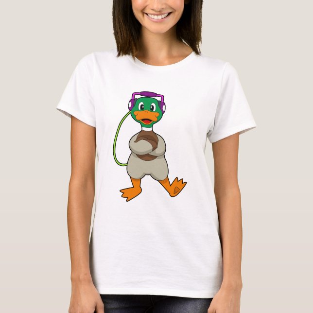 Camiseta Música de audífono de Duck (Anverso)