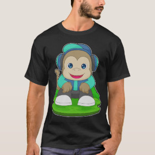 Camiseta Música de audífono de mono
