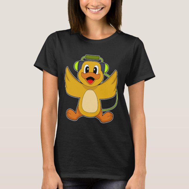 Camiseta Música de audífono de pato (Anverso)