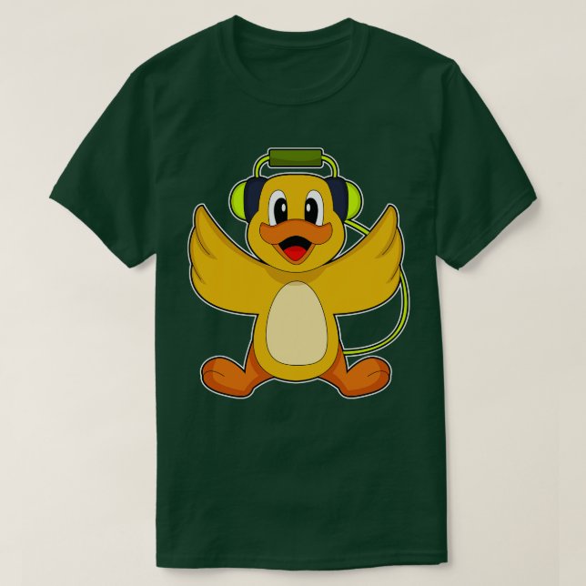Camiseta Música de audífono de pato (Diseño del anverso)