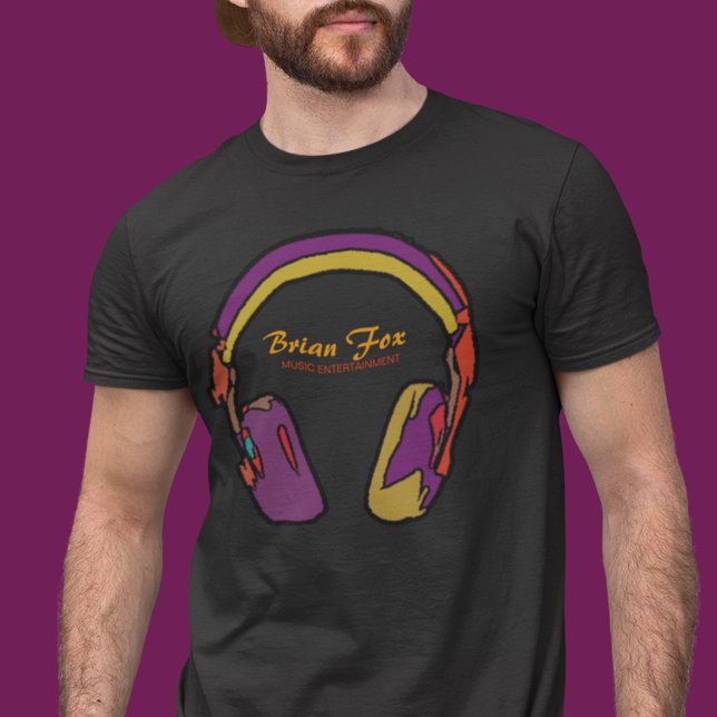 Camiseta Música de audífono DJ personalizada (Subido por el creador)