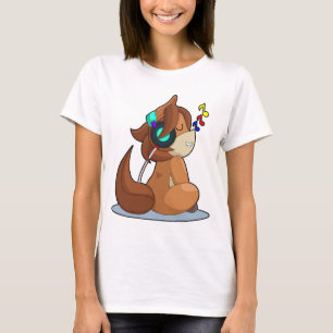 Camiseta Música de auriculares de caballo