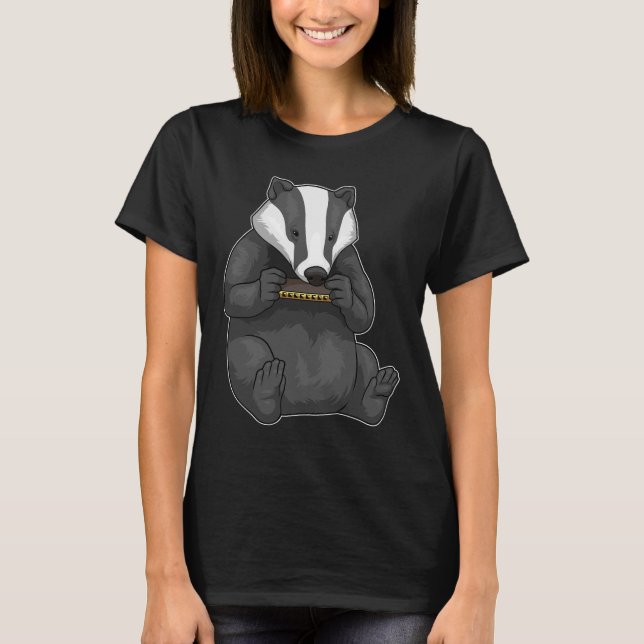 Camiseta Música de Badger Harmonica Music (Anverso)