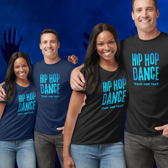 Camiseta Música de baile de hip hop neón azul (Subido por el creador)