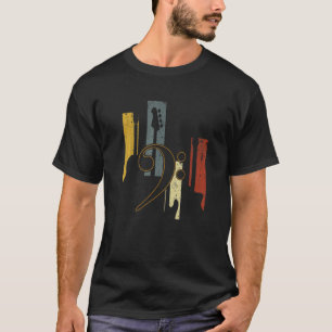 Camiseta Música de Bajistas de Guitarra Vintage Guitarra P