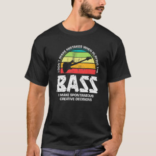 Camiseta Música de Bajo Instrumento Musical Músico Diversió