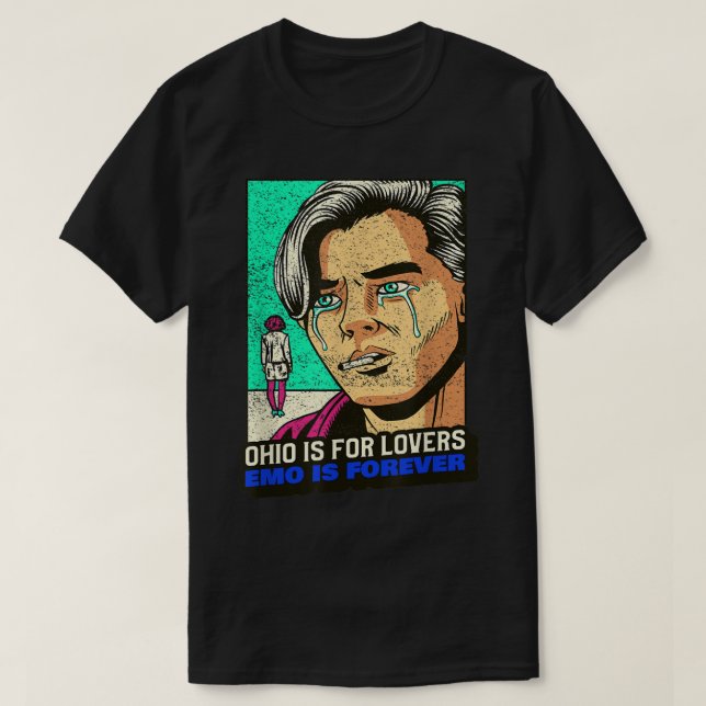 Camiseta Música De Banda De Música De Rock De Emo Hombres F (Diseño del anverso)