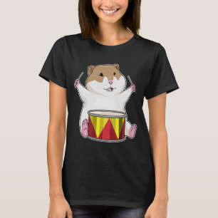 Camiseta Música de batería de hámster músico